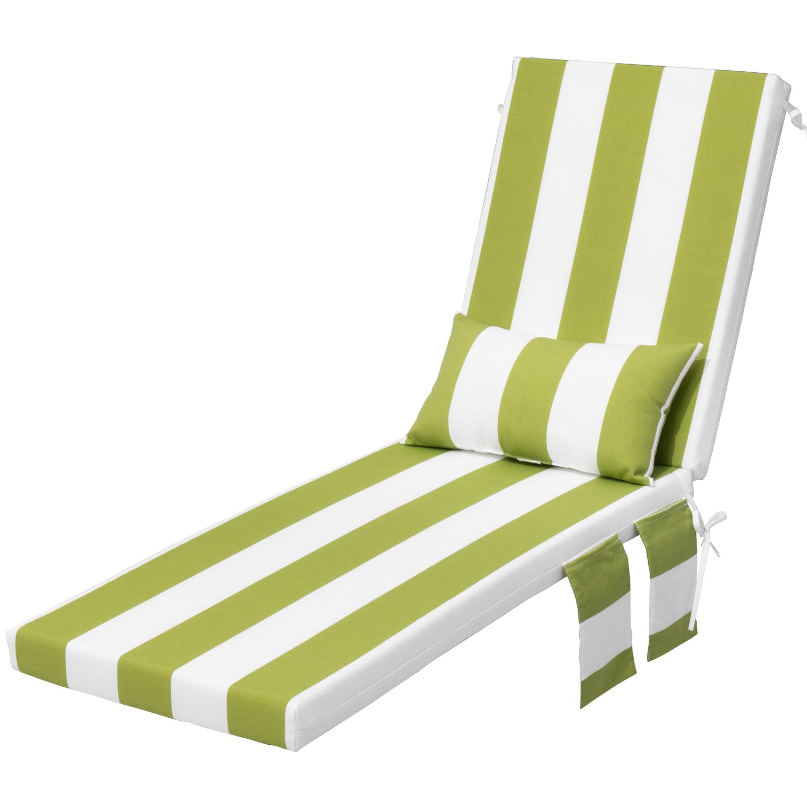Crestlive Products outdoor deep seat cushion 80" x 22" in Green and White Stripes