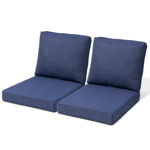 Outdoor deep seat cushion 2-piece set in MidnightBlue