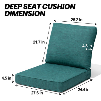 Crestlive Products 28 x 24 in. Outdoor Deep Seat Cushion Set