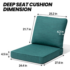 28x24" Outdoor Deep Seat Cushion Set