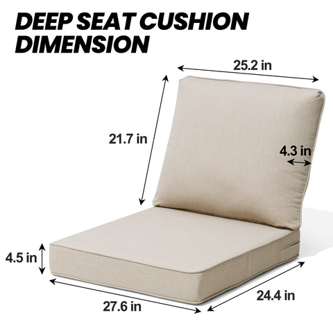 Outdoor deep seat cushion dimensions diagram