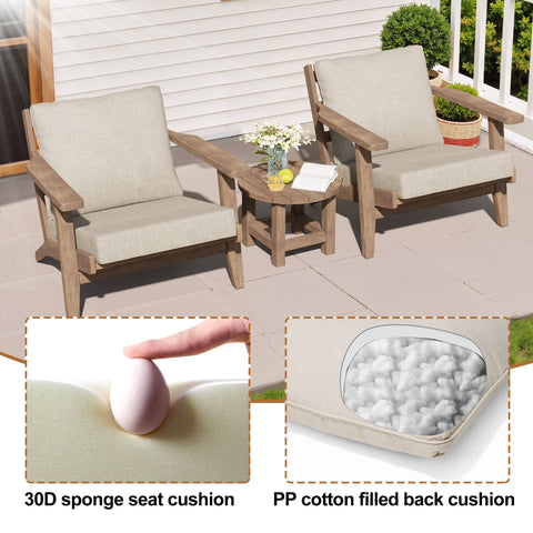 30D sponge seat cushion with PP cotton filled back cushion for outdoor chair set