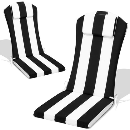 Crestlive Products 50 x 20 in Outdoor Adirondack Chair Cushion with Built-in Headrest
