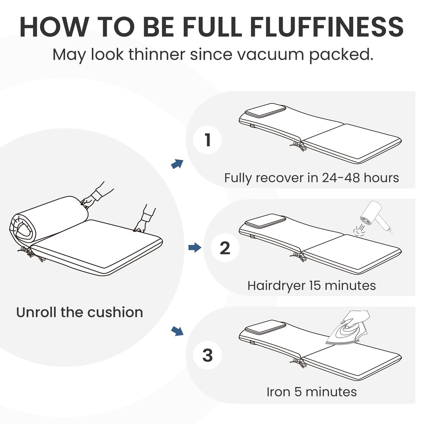 Crestlive Products 50 x 20 in Outdoor Adirondack Chair Cushion with Built-in Headrest