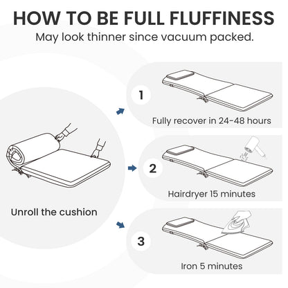 Crestlive Products 50 x 20 in Outdoor Adirondack Chair Cushion with Built-in Headrest