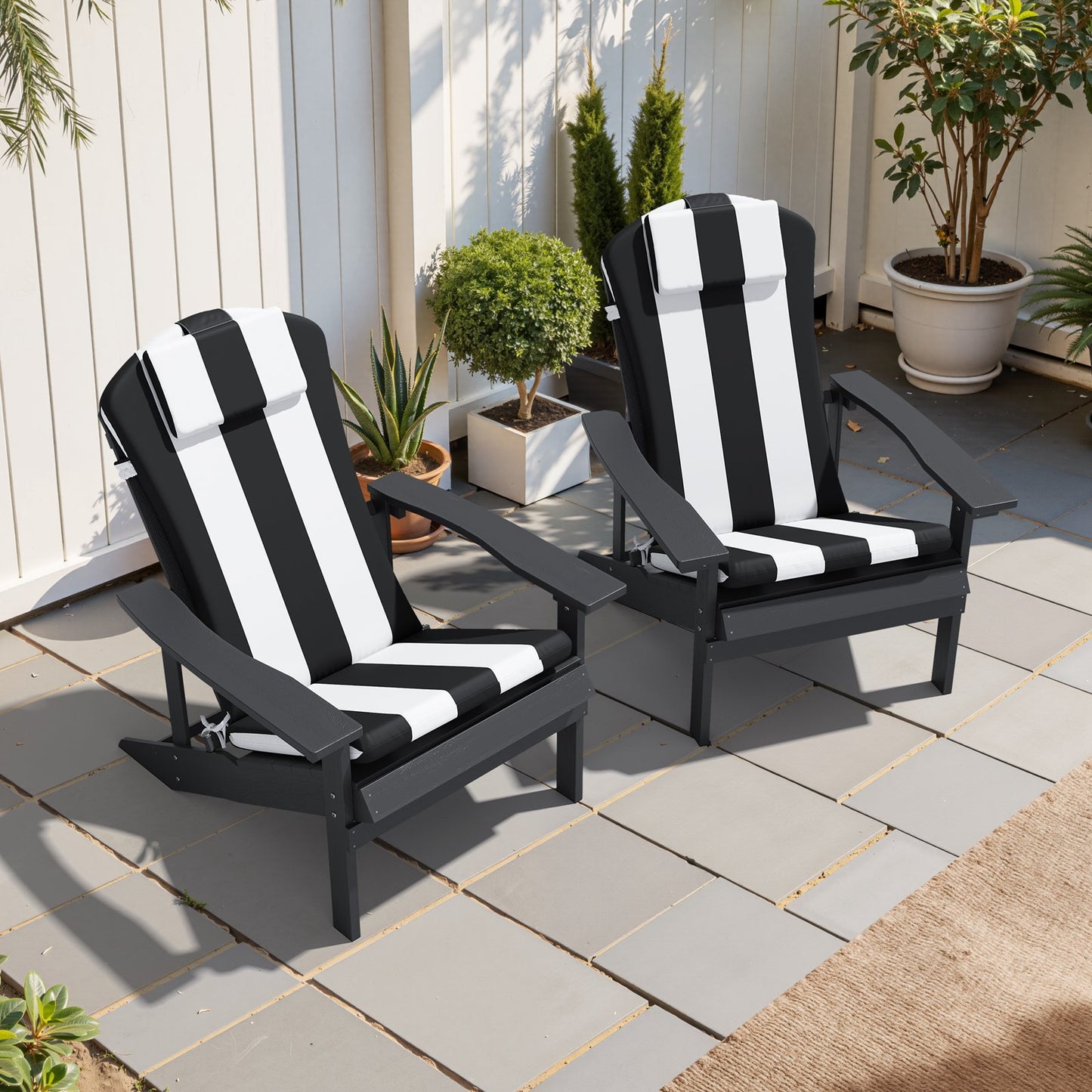 Crestlive Products 50 x 20 in Outdoor Adirondack Chair Cushion with Built-in Headrest