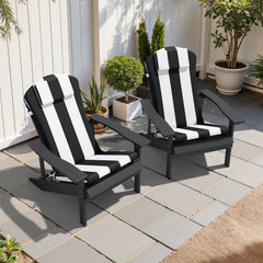50x20" Outdoor Adirondack Chair Cushion with Built-in Headrest