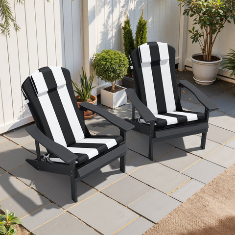 Crestlive Products 50 x 20 in Outdoor Adirondack Chair Cushion with Built-in Headrest