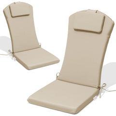 50x20" Outdoor Adirondack Chair Cushion with Built-in Headrest