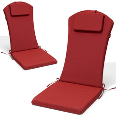 50x20" Outdoor Adirondack Chair Cushion with Built-in Headrest