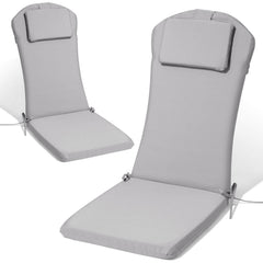 50x20" Outdoor Adirondack Chair Cushion with Built-in Headrest