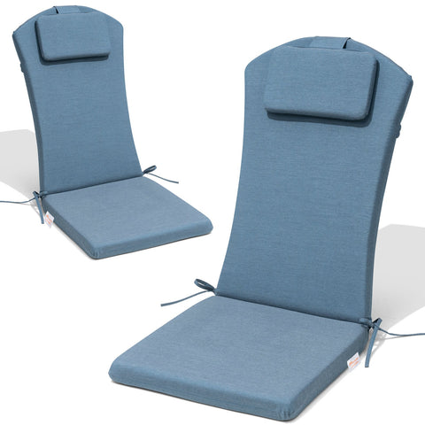 Crestlive Products 50 x 20 in Outdoor Adirondack Chair Cushion with Built-in Headrest