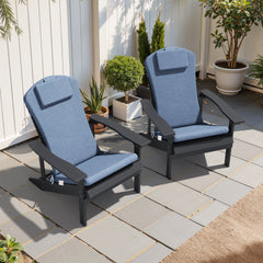 50x20" Outdoor Adirondack Chair Cushion with Built-in Headrest