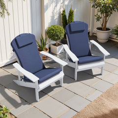 50x20" Outdoor Adirondack Chair Cushion with Built-in Headrest