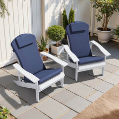 50x20" Outdoor Adirondack Chair Cushion with Built-in Headrest