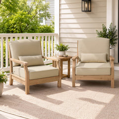 24x24" Outdoor Seat Cushion with Back Pillow