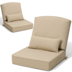 24x24" Outdoor Seat Cushion with Back Pillow