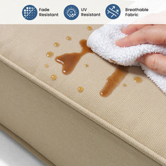 24x24" Outdoor Seat Cushion with Back Pillow