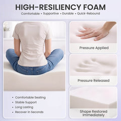 24x24" Outdoor Seat Cushion with Back Pillow
