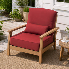 24x24" Outdoor Seat Cushion with Back Pillow
