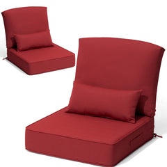 24x24" Outdoor Seat Cushion with Back Pillow
