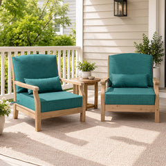 24x24" Outdoor Seat Cushion with Back Pillow