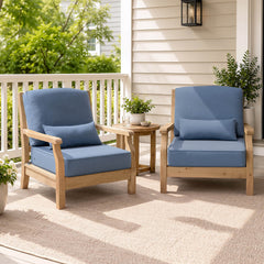 24x24" Outdoor Seat Cushion with Back Pillow