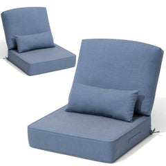 24x24" Outdoor Seat Cushion with Back Pillow