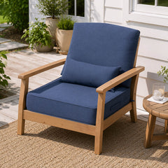 24x24" Outdoor Seat Cushion with Back Pillow