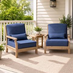 24x24" Outdoor Seat Cushion with Back Pillow