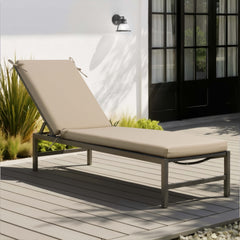Outdoor Chaise Lounge Cushion with 4 Adjustable Ties