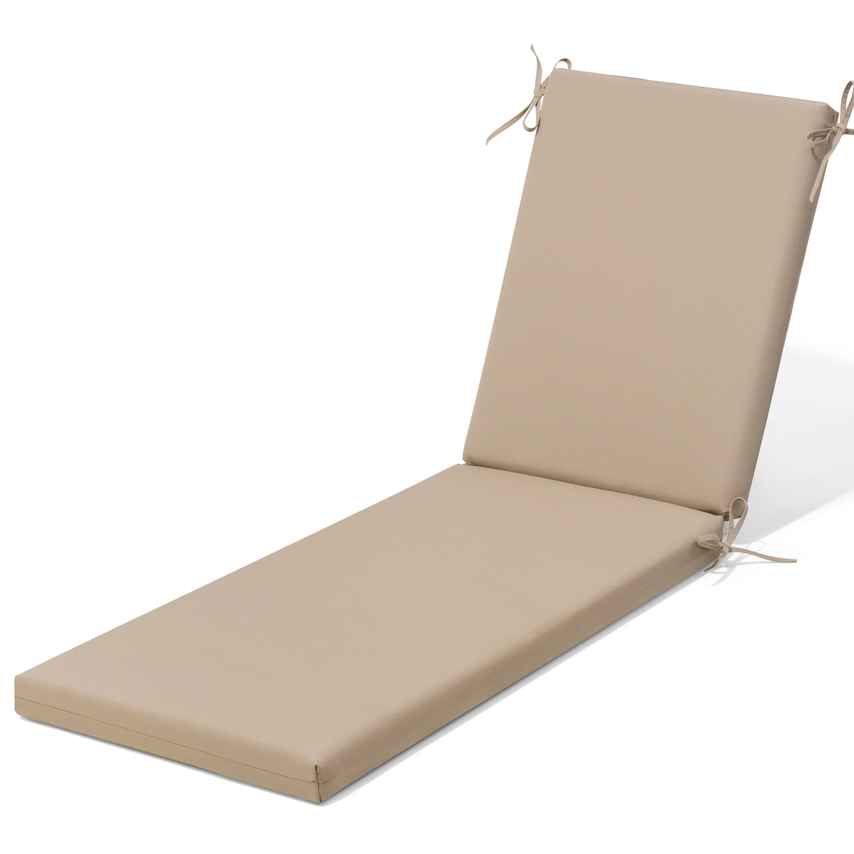 Crestlive Products Outdoor Chaise Lounge Cushions Patio Chair Cushions with 4-Adjustable Ties
