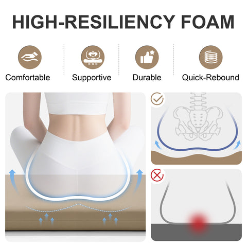 Crestlive Products Outdoor Chaise Lounge Cushions Patio Chair Cushions with 4-Adjustable Ties