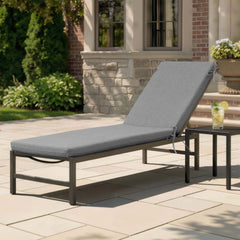 Outdoor Chaise Lounge Cushion with 4 Adjustable Ties