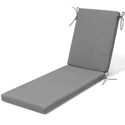 Crestlive Products Outdoor Chaise Lounge Cushions Patio Chair Cushions with 4-Adjustable Ties