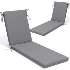 Outdoor Chaise Lounge Cushion with 4 Adjustable Ties