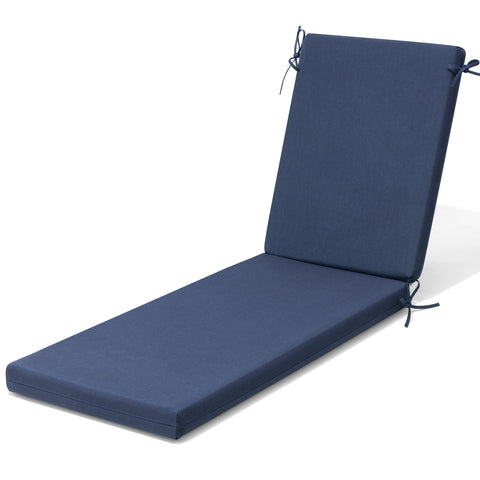 Crestlive Products Outdoor Chaise Lounge Cushions Patio Chair Cushions with 4-Adjustable Ties