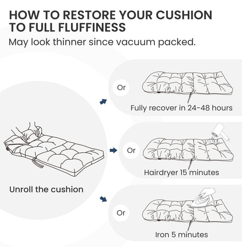 CrestliveProducts 50x20 in. Outdoor Adirondack Chair Cushion