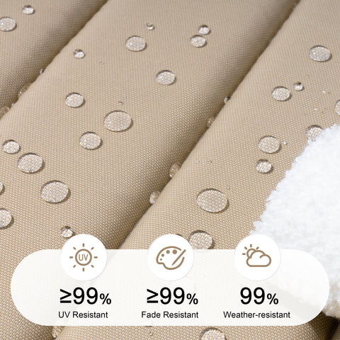 Crestlive Products Outdoor Resistant Foldable Chaise Lounge Chair Cushion