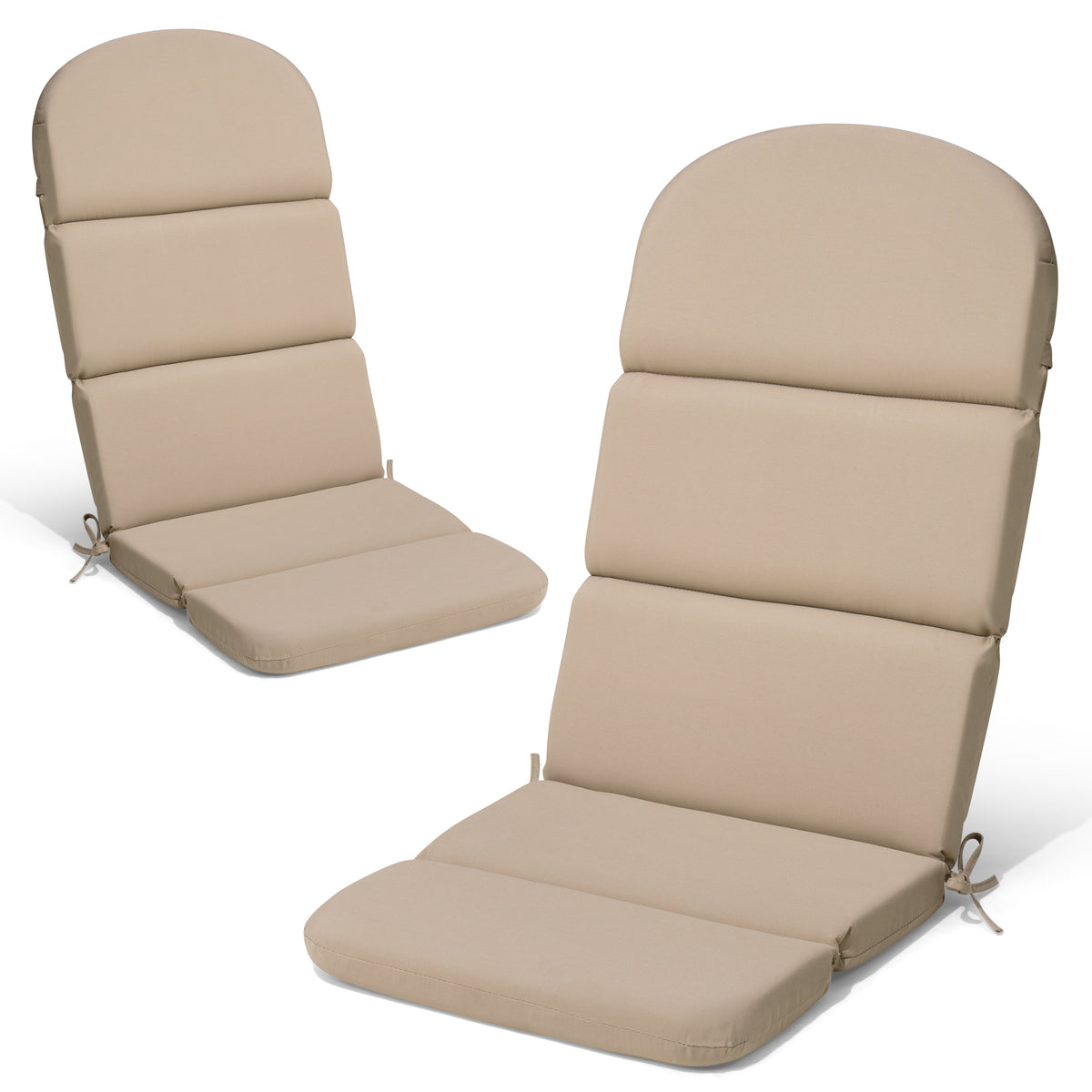 Crestlive 50x19.6 Inch Adirondack Chair Cushion Set of 2, Waterproof, Fade Resistant, High Back Outdoor Rocking Chair Cushion for Patio