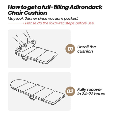 Crestlive Products 50 x 20 in. Outdoor Adirondack Chairs Cushion