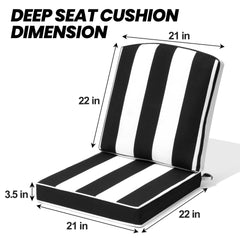 21x21" Outdoor Deep Seat Chair Cushion