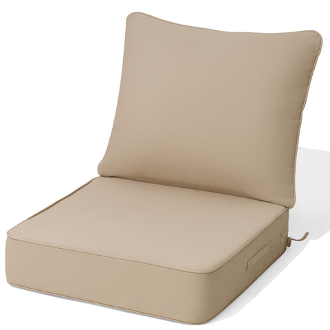 Crestlive Products 24 x 24 in. Outdoor Patio Deep Seat Cushion Set Chair Cushion with Sunbrella Fabric