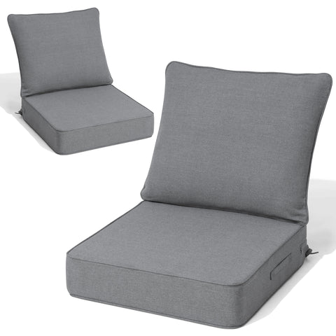 Crestlive Products 24 x 24 in. Outdoor Patio Deep Seat Cushion Set Chair Cushion with Sunbrella Fabric