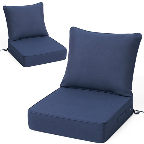 Crestlive Products 24 x 24 in. Outdoor Patio Deep Seat Cushion Set Chair Cushion with Sunbrella Fabric