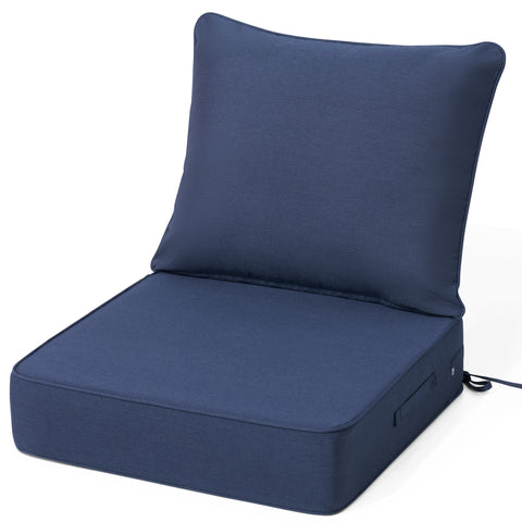 Crestlive Products 24 x 24 in. Outdoor Patio Deep Seat Cushion Set Chair Cushion with Sunbrella Fabric