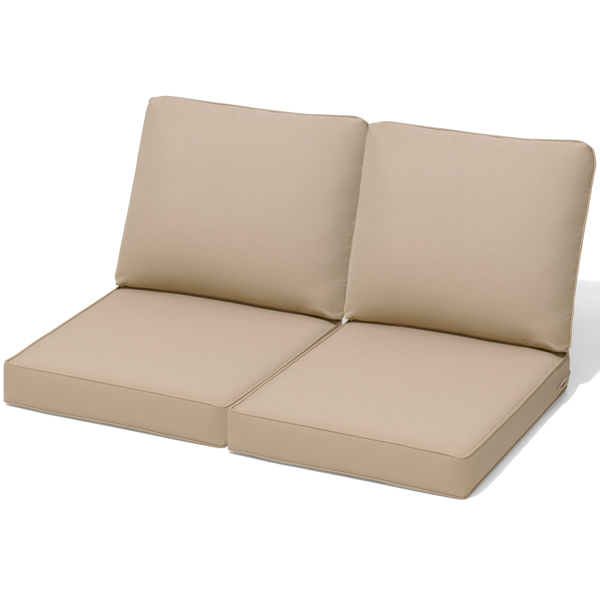 Crestlive Products 4.5" Outdoor Chair Cushion Set of 2, 24.4 x 27.6, Water-Resistant and Fade-Resistant, Deep Seat Patio Cushion
