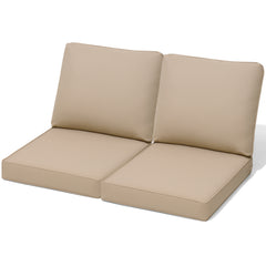 Crestlive Products 4.5" Outdoor Chair Cushion Set of 2, 24.4 x 27.6, Water-Resistant and Fade-Resistant, Deep Seat Patio Cushion