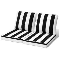 Crestlive Products 4.5" Outdoor Chair Cushion Set of 2, 24.4 x 27.6, Water-Resistant and Fade-Resistant, Deep Seat Patio Cushion