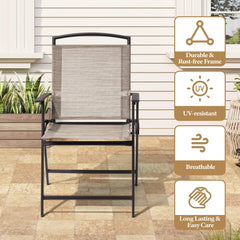 6-Piece Outdoor Dining Set with Glass Table & Umbrella